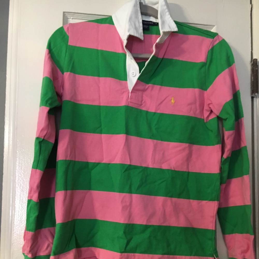 Ralph Lauren stripe rugby polo, size medium